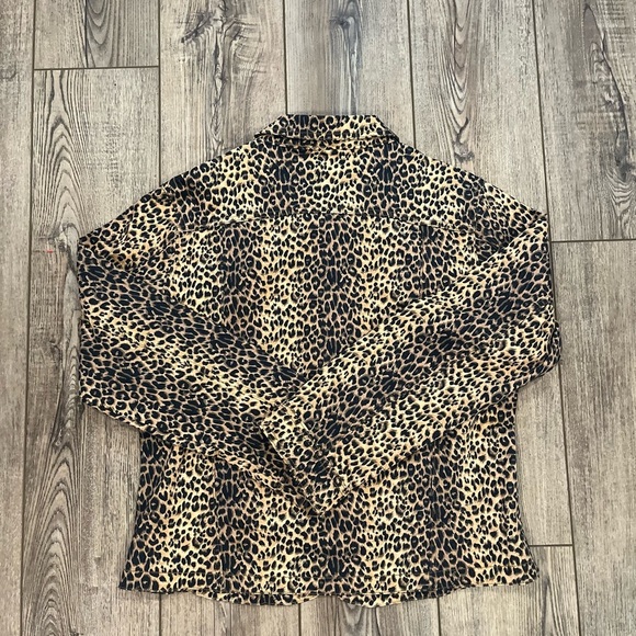 Christine Alexander XL Leopard Print Jacket w/ Rhinestones & Rhinestone Buttons - Picture 9 of 11
